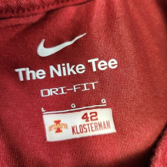 Iowa State Cyclones Shirt Men Large Player Issue Nike Long Sleeve Dri Fit - Picture 3 of 10